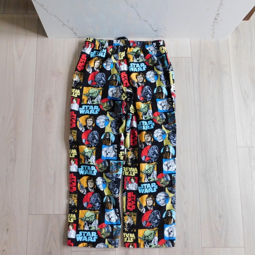 Disney Store Pajama Pants Mens M BlackStore Star Wars Comic Print